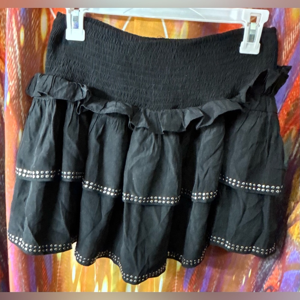 Black Ruffled Skirt with Studded Details 🖤